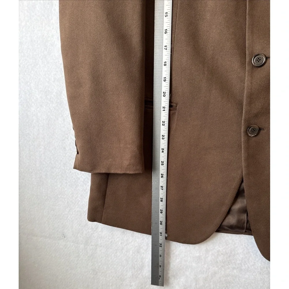 Gianfranco Ruffini Italy Faux Suede Brown 3 Button Blazer Jacket‎ Men's 44R
